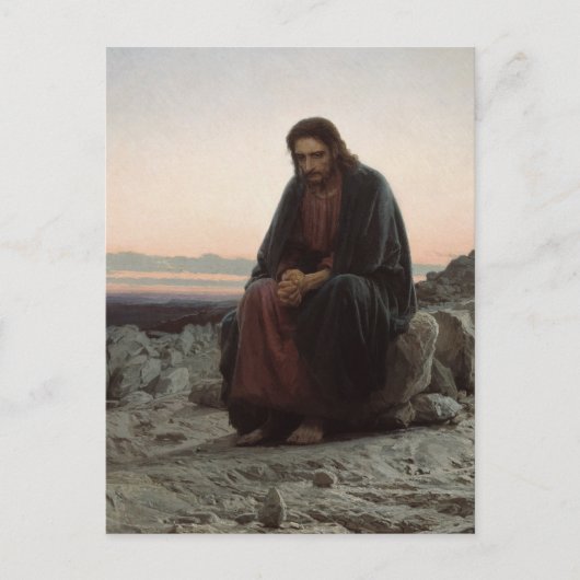 Christus in de woestijn briefkaart (Voorkant)