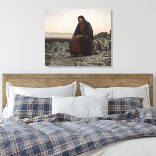 Christus in de woestijn canvas afdruk (Insitu (Slaapkamer))