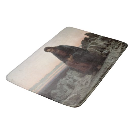 Christus in de woestijn (door Ivan Kramskoi) Badmat (Gekanteld)