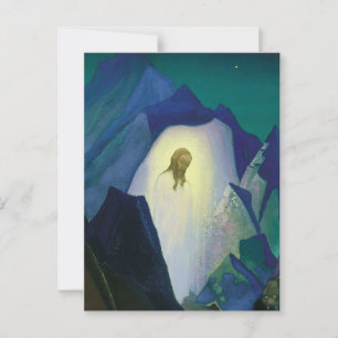 “Christus in de woestijn” door Nicholas Roerich Briefkaart