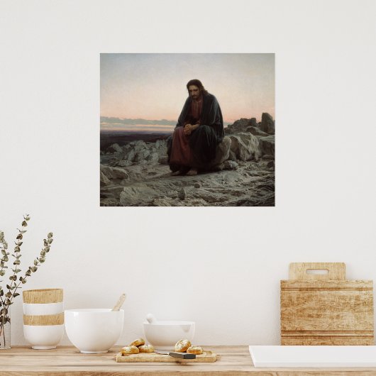 Christus in de woestijn poster (Keuken)