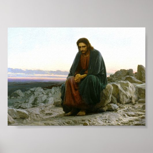 Christus in de woestijn poster (Voorkant)