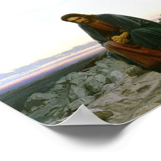 Christus in de woestijn poster (Hoek)
