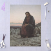 Christus in de woestijn van Ivan Kramskoj  Tissuepapier (Craft)