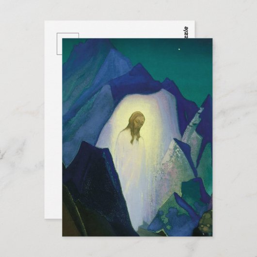 "Christus in de woestijn" van Nicholas Roerich Briefkaart (Voorkant / Achterkant)