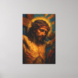 Christus in doodsangst canvas afdruk