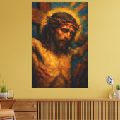 Christus in doodsangst canvas afdruk (Insitu (Woonkamer))