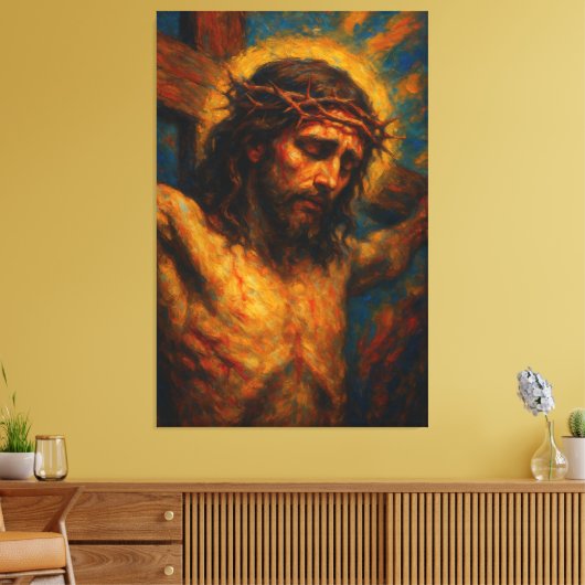 Christus in doodsangst canvas afdruk (Insitu (Woonkamer))