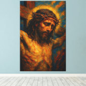 Christus in doodsangst canvas afdruk (Insitu (Houten vloer))