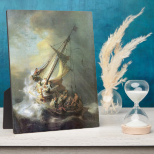 Christus in een storm op het meer van Galilea -Rem Fotoplaat
