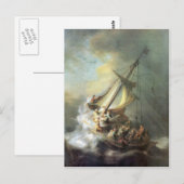Christus in een storm op het zee van Galilee - Rem Briefkaart (Voorkant / Achterkant)