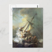 Christus in een storm op het zee van Galilee - Rem Briefkaart (Voorkant / Achterkant)
