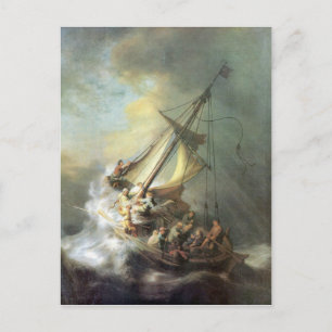 Christus in een storm op het zee van Galilee - Rem Briefkaart