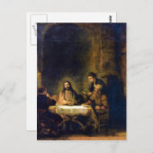 Christus in Emmaus door Rembrandt Briefkaart (Voorkant / Achterkant)