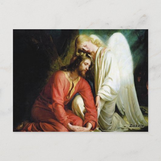 Christus in Gethsemane Briefkaart (Achterkant)