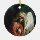 Christus in Gethsemane door Carl Bloch, Religieus Keramisch Ornament (Voorkant)