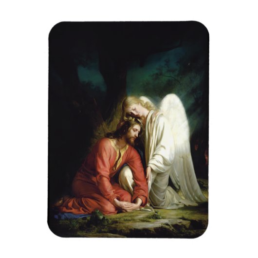Christus in Gethsemane door Carl Bloch, Religieus Magneet (Verticaal)