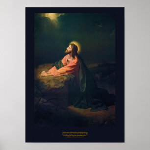 Christus in Gethsemane - Heinrich Hofmann 1890 Poster
