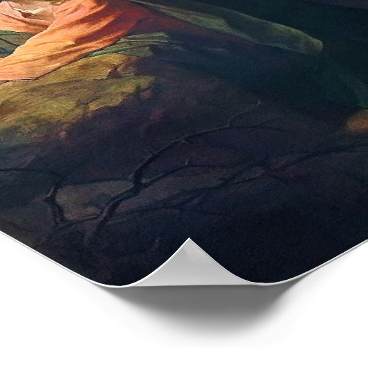 Christus in Gethsemane Heinrich Hofmann Schilderij Poster (Hoek)