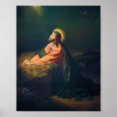 Christus in Gethsemane Heinrich Hofmann Schilderij Poster (Voorkant)