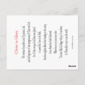 Christus in Glory Briefkaart (Achterkant)