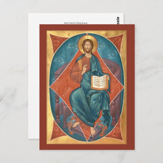 Christus in Glory Prayer Card Briefkaart (Voorkant / Achterkant)