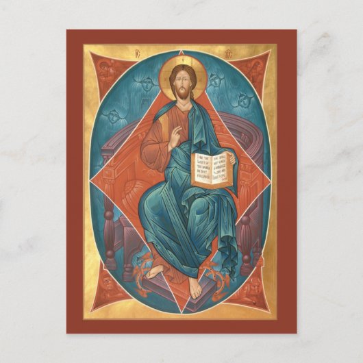 Christus in Glory Prayer Card Briefkaart (Voorkant)
