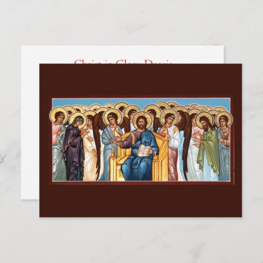 Christus in Glory Prayer Card Briefkaart (Voorkant / Achterkant)