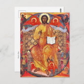 Christus in heerlijkheid Orthodox Christelijk Icoo Briefkaart (Voorkant / Achterkant)