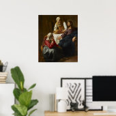 Christus in het huis van Martha en Maria Poster (Thuiskantoor)