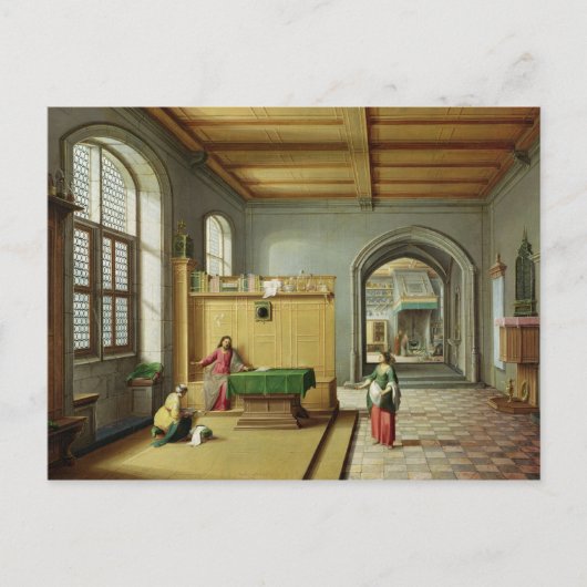 Christus in het Huis van Martha en Mary Briefkaart (Voorkant)