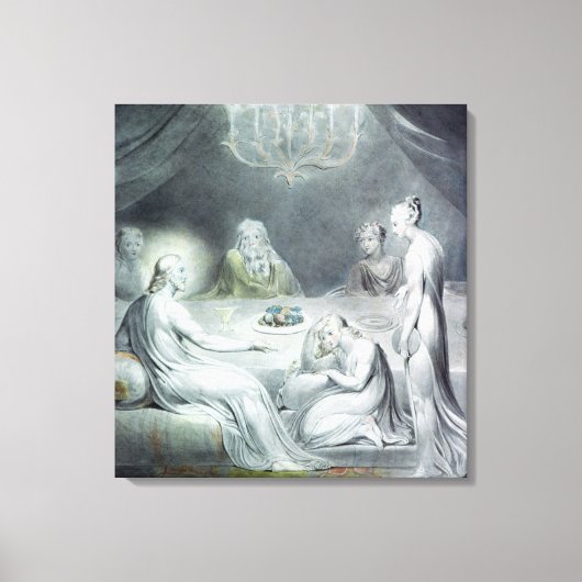 Christus in het Huis van Martha en Mary Canvas Afdruk (Voorkant)