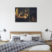 Christus in het Huis van Martha en Mary Canvas Afdruk (Insitu (Slaapkamer))