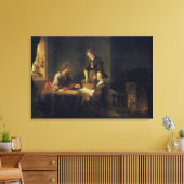 Christus in het Huis van Martha en Mary Canvas Afdruk (Insitu (Woonkamer))