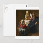 Christus in het Huis van Martha en Mary door Verme Briefkaart (Voorkant / Achterkant)