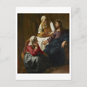 Christus in het Huis van Martha en Mary door Verme Briefkaart