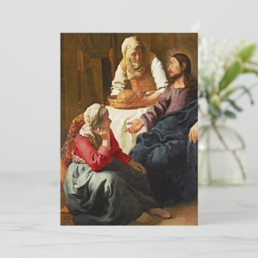 Christus in het Huis van Martha en Mary Kaart (Staand voorkant)
