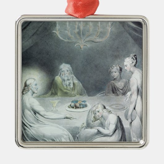 Christus in het Huis van Martha en Mary Metalen Ornament (Voorkant)