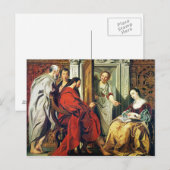 Christus in het Huis van Martha en Mary van Bethan Briefkaart (Voorkant / Achterkant)