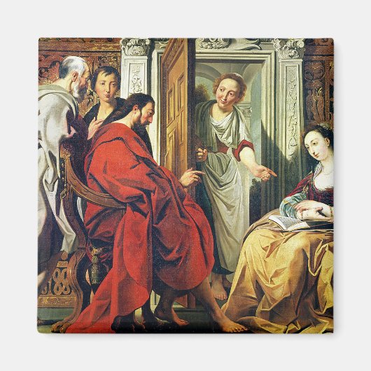 Christus in het Huis van Martha en Mary van Bethan Magneet (Voorkant)