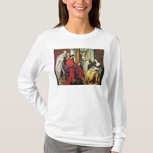 Christus in het Huis van Martha en Mary van Bethan T-shirt (Voorkant)