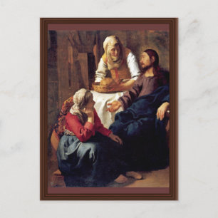Christus in het huis van Martha en Mary, van Verme Briefkaart