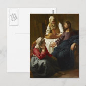 Christus in het Huis van Martha en Mary (Vermeer) Briefkaart (Voorkant / Achterkant)