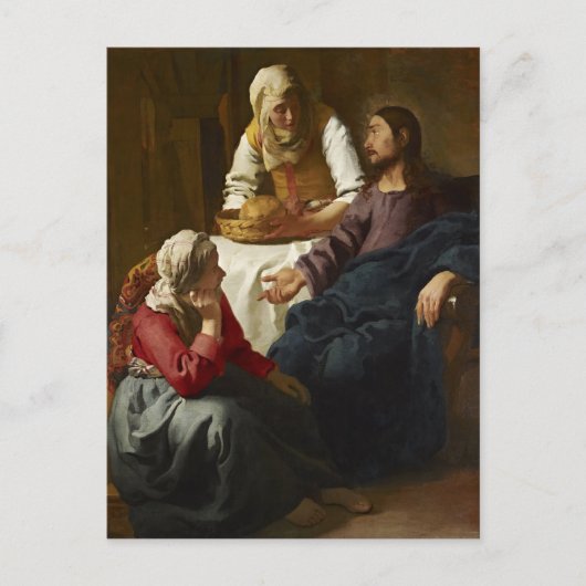 Christus in het Huis van Martha en Mary (Vermeer) Briefkaart (Voorkant)