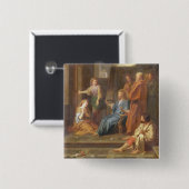 Christus in het Huis van Martha en Mary Vierkante Button 5,1 Cm (Voorkant /achterkant)