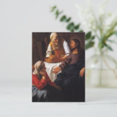 Christus in het huis van Mary & Martha Briefkaart (Staand voorkant)