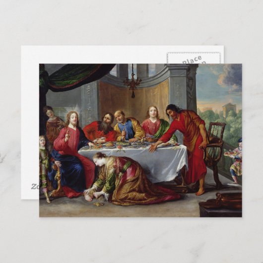 Christus in het huis van Simon de Pharisee Briefkaart (Voorkant / Achterkant)