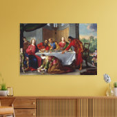Christus in het huis van Simon de Pharisee Canvas Afdruk (Insitu (Woonkamer))