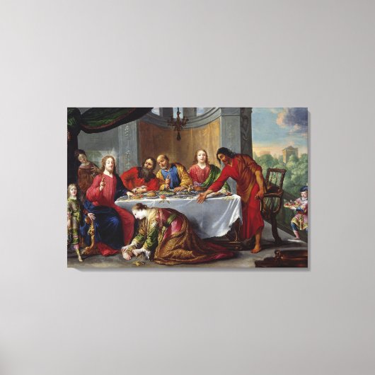 Christus in het huis van Simon de Pharisee Canvas Afdruk (Voorkant)