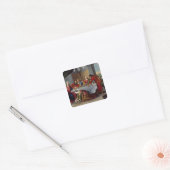 Christus in het huis van Simon de Pharisee Vierkante Sticker (Envelop)
